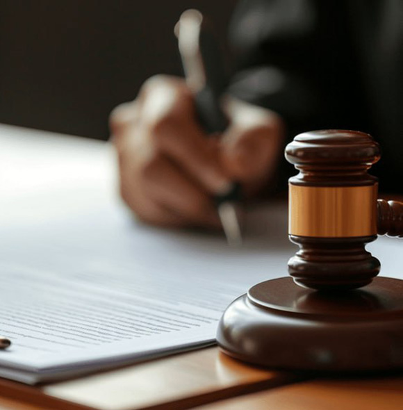 Legal gavel and documents